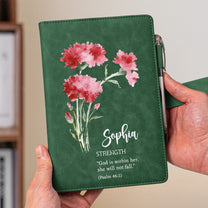Custom-Birth-Flower-Initial-With-Bible-Verse-Personalized-Leather-Prayer-Journal-4