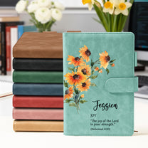 Custom-Birth-Flower-Initial-With-Bible-Verse-Personalized-Leather-Prayer-Journal-5