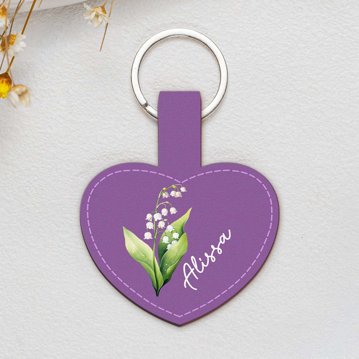 Custom-Birth-Flower-Keychain-With-Name-Personalized-Leather-Keychain4