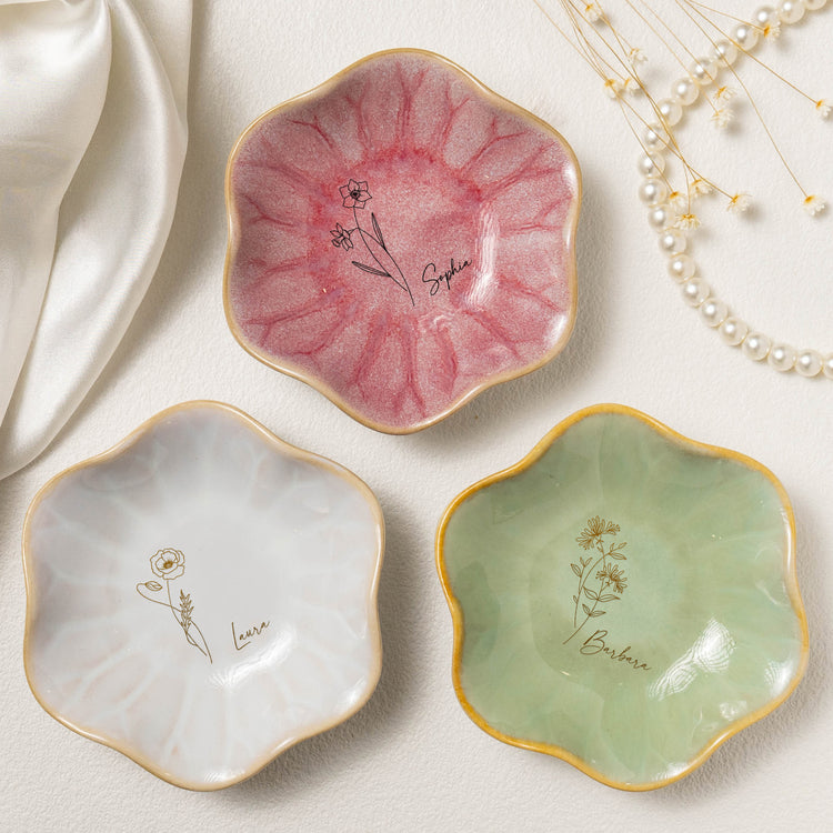 Custom-Birth-Flower-Line-Art-Gifts-For-Her-Friends-Sisters-Personalized-Jewelry-Dish-5
