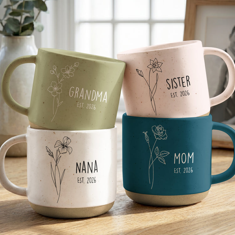 Custom-Birth Flower Mother's Day Christmas Gifts For Her, Grandma, Mom - Personalized Mug  2