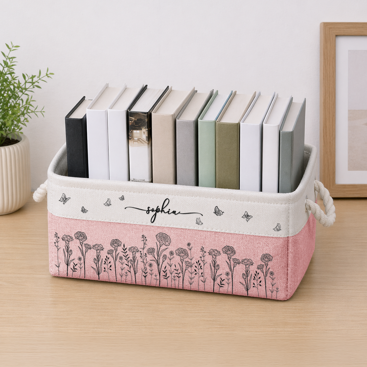 Custom-Birth-Flower-&-Name-Book-Basket-For-Her-Personalized-Storage-Basket-2