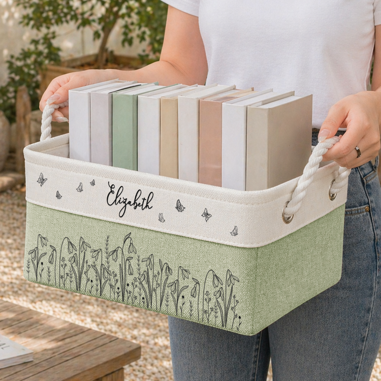 Custom-Birth-Flower-&-Name-Book-Basket-For-Her-Personalized-Storage-Basket-3