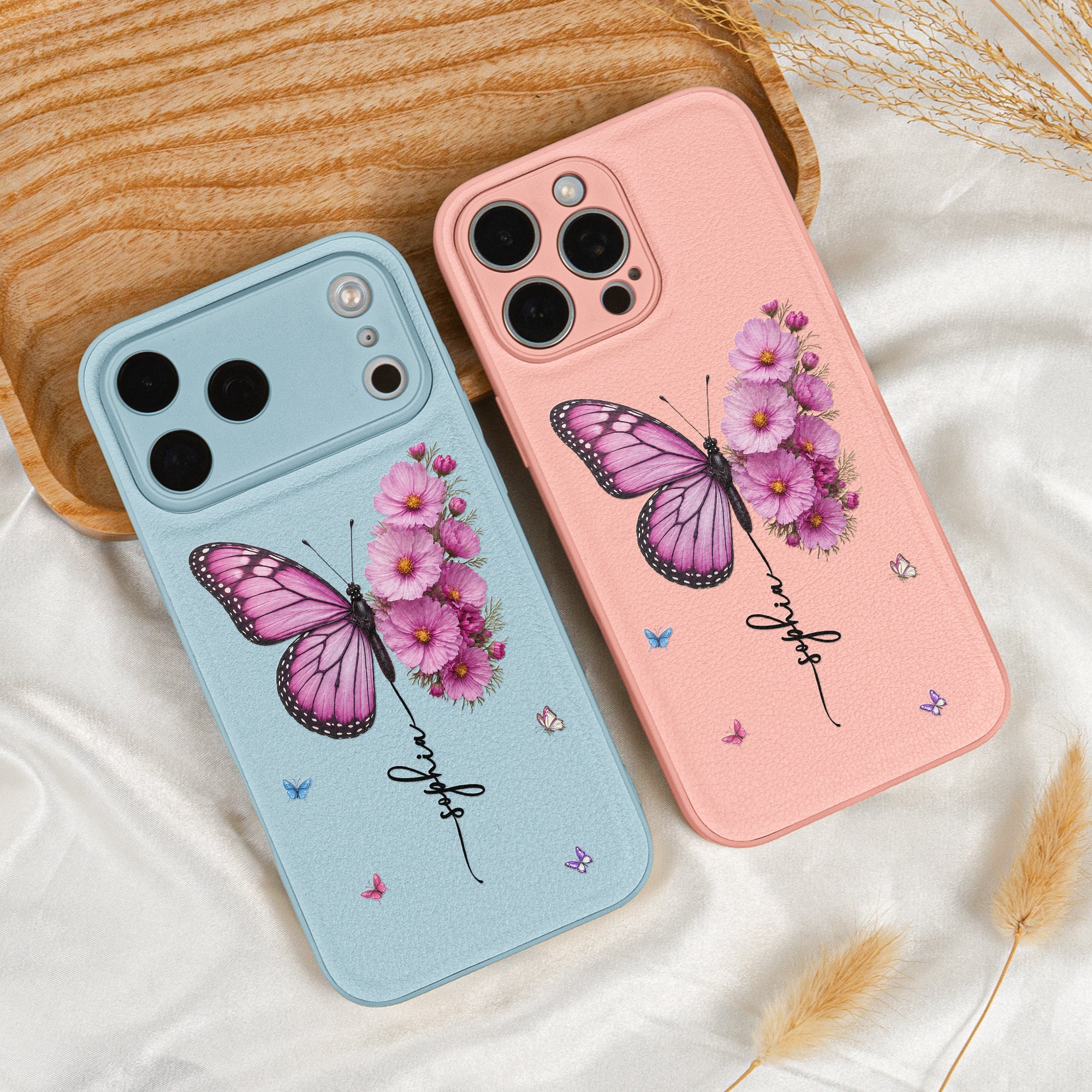 Custom-Birth-Flower-&-Name-Butterfly-Personalized-Phone-Case-2