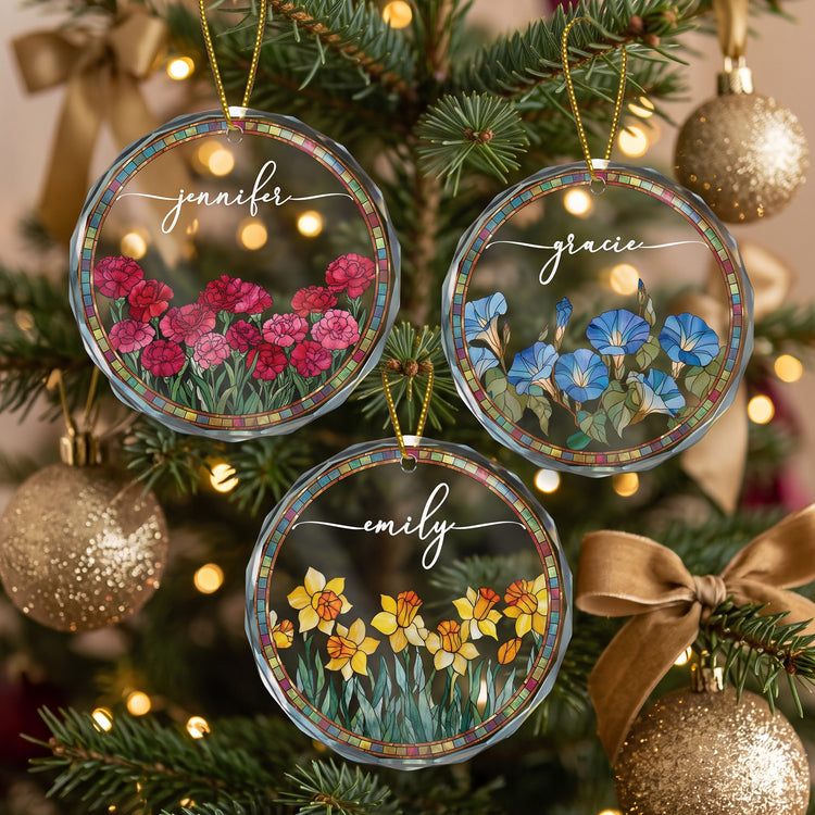 Custom-Birth-Flower-&-Name-Christmas-Gift-For-Family,-Mom,-Sister,-Friends-Personalized-Ornament-1