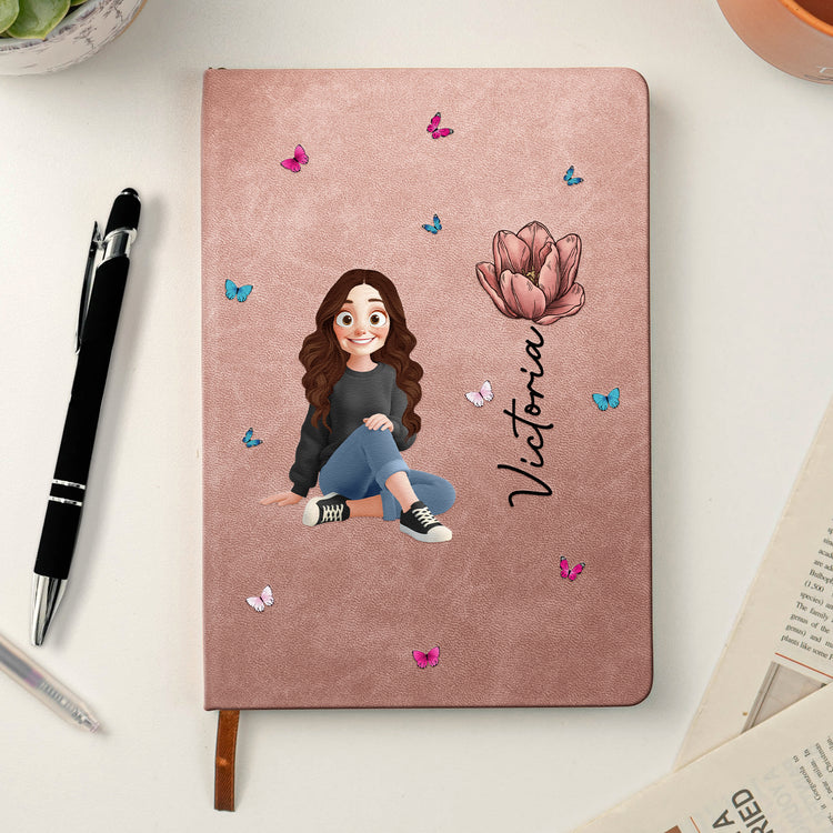 Custom-Birth-Flower,-Name-&-Cute-Character-For-Her,-Daughter,-Mom,-Friends-Personalized-Journal-1
