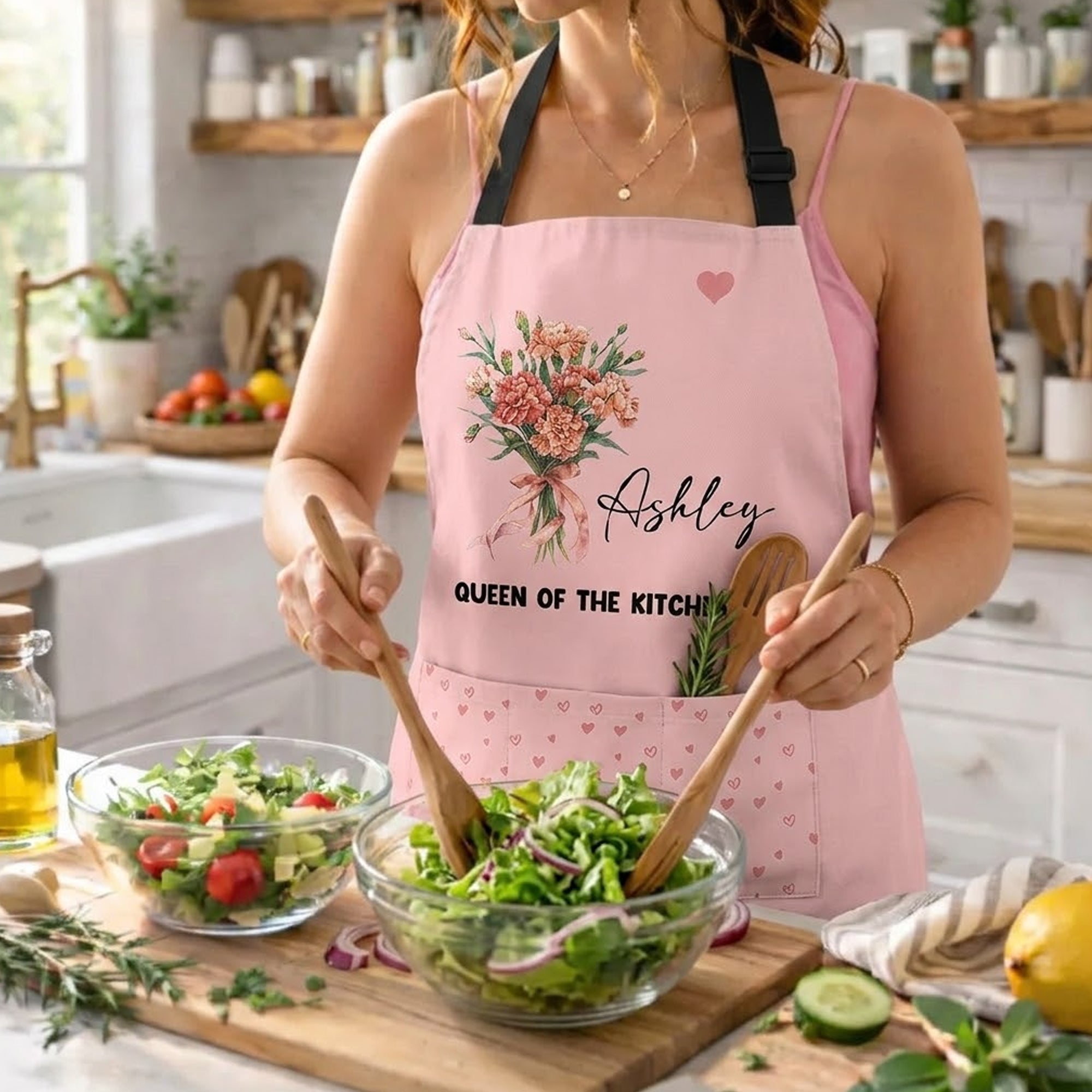 Custom-Birth-Flower-&-Name,-Floral-Apron-Gifts-For-Her,-Friends,-Daughter,-Mom,-Grandma-Personalized-Apron-4