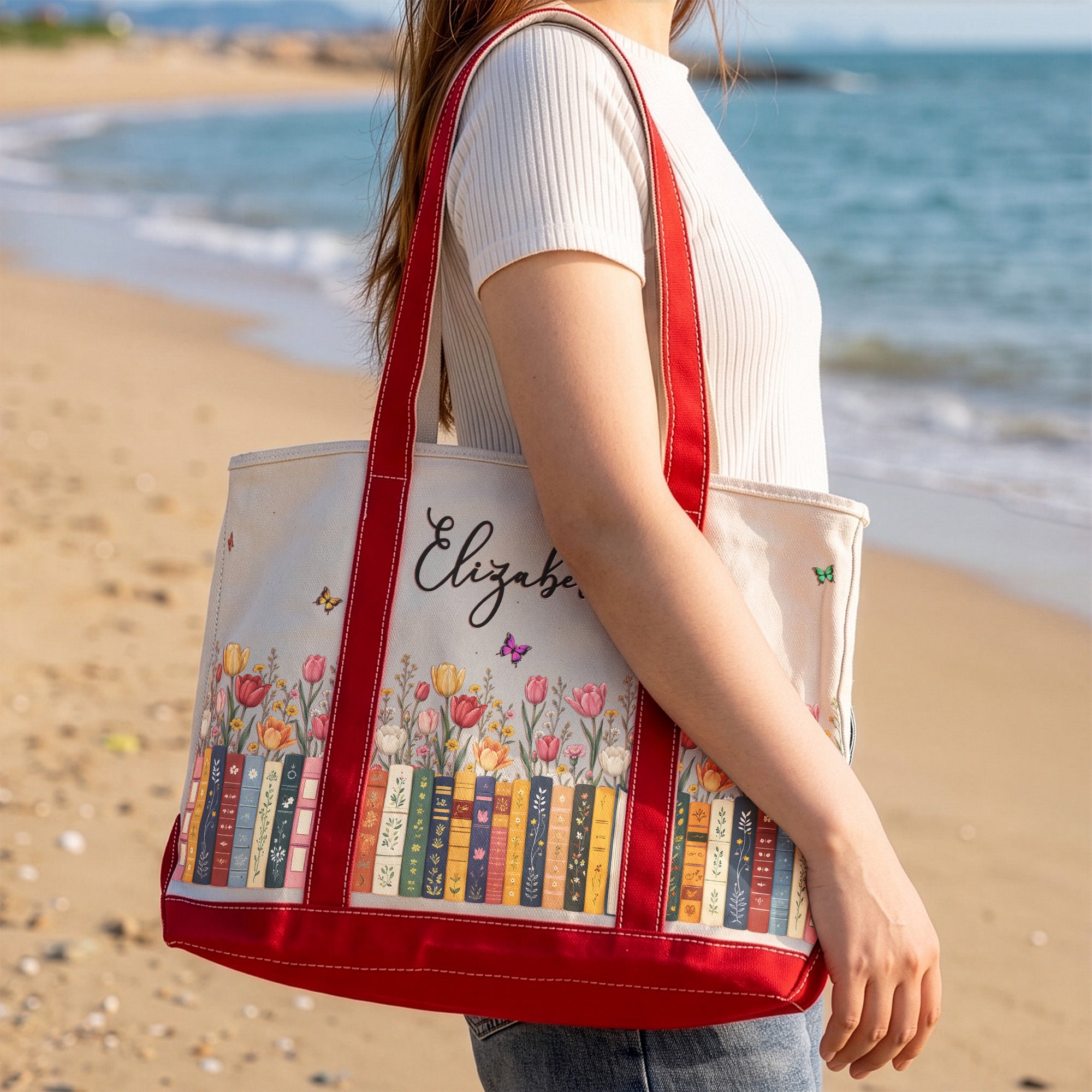 Custom-Birth-Flower-&-Name-For-Book-Lovers,-Daughter,-Sister,-Book-Club-Personalized-Tote-Bag-3