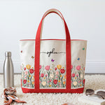 Custom-Birth-Flower-&-Name-For-Friends,-Daughter,-Granddaughter,-Coworkers-Personalized-Tote-Bag-2