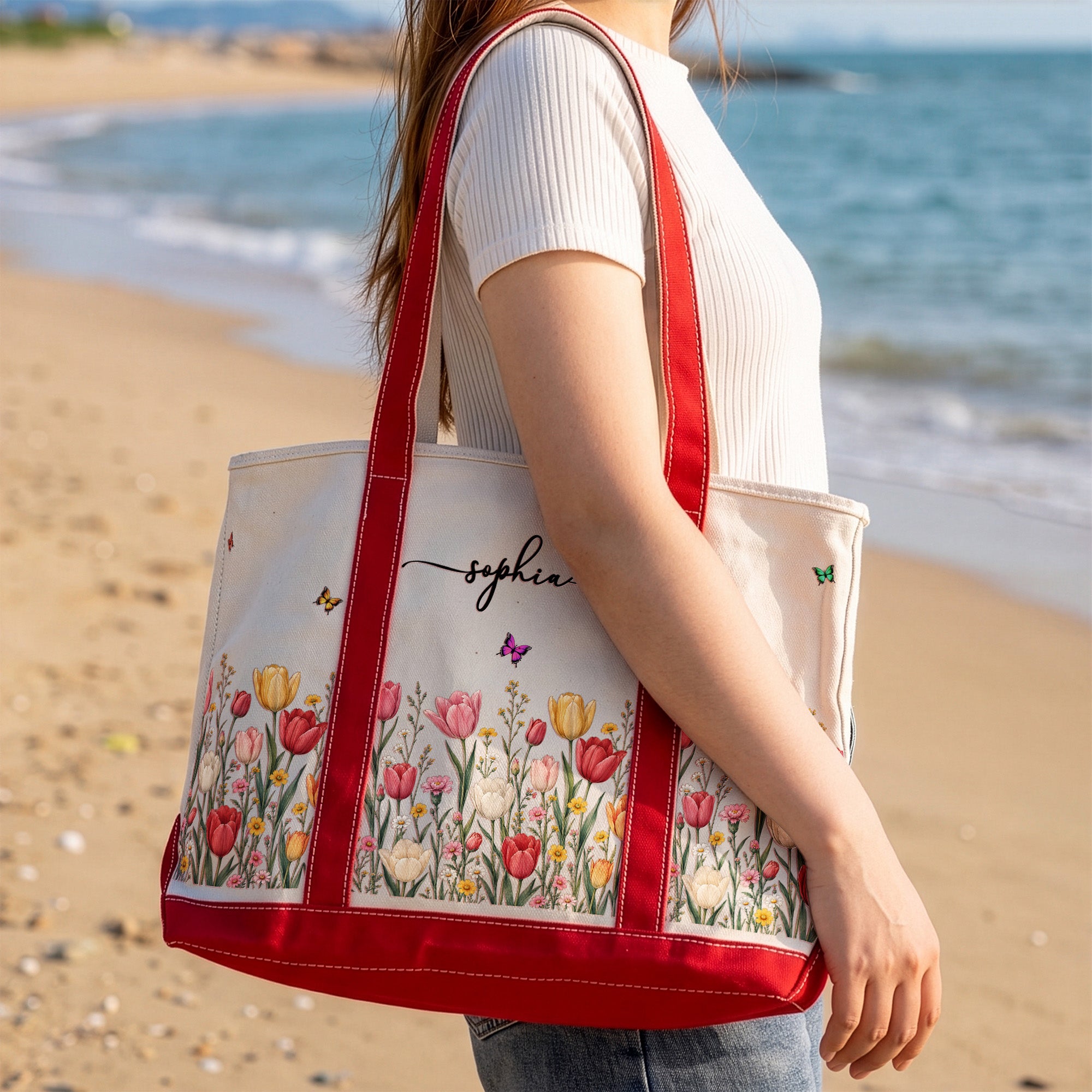 Custom-Birth-Flower-&-Name-For-Friends,-Daughter,-Granddaughter,-Coworkers-Personalized-Tote-Bag-3