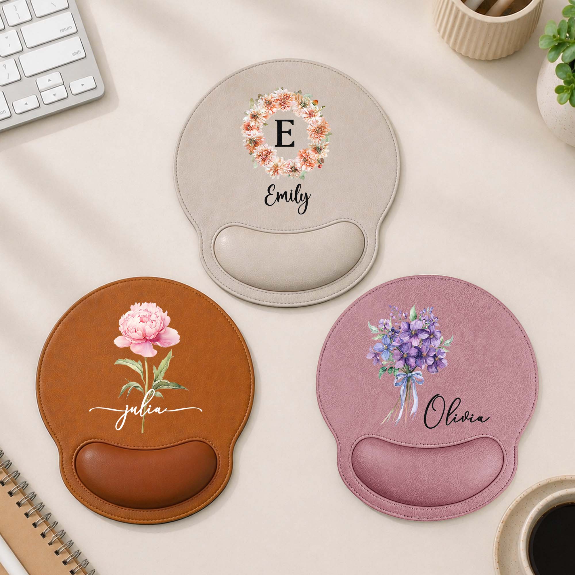 Custom-Birth-Flower-&-Name-For-Her,-Coworker,-Boss-Lady,-Friends,-Daughter-Personalized-Mouse-Pad- 1