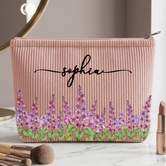 Custom-Birth-Flower-&-Name-For-Her,-Coworker,-Friends,-Daughter-Personalized-Makeup-Bag-1