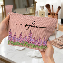Custom-Birth-Flower-&-Name-For-Her,-Coworker,-Friends,-Daughter-Personalized-Makeup-Bag-2