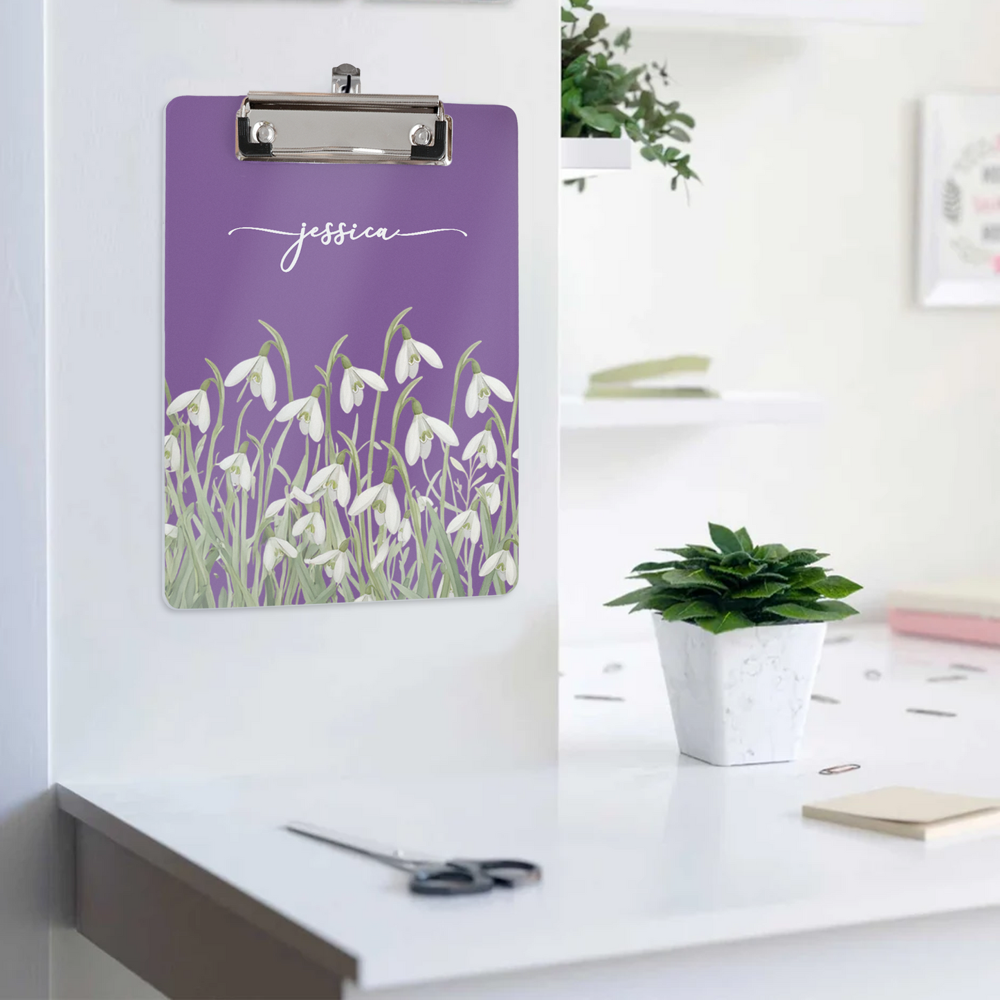 Custom-Birth-Flower-&-Name-For-Her,-Coworkers,-Friends,-Teacher-Personalized-Clipboard-5