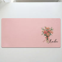 Custom-Birth-Flower-&-Name-For-Her,-Coworkers,-Friends,-Teacher-Ver-2-Personalized-Desk-Mat-2
