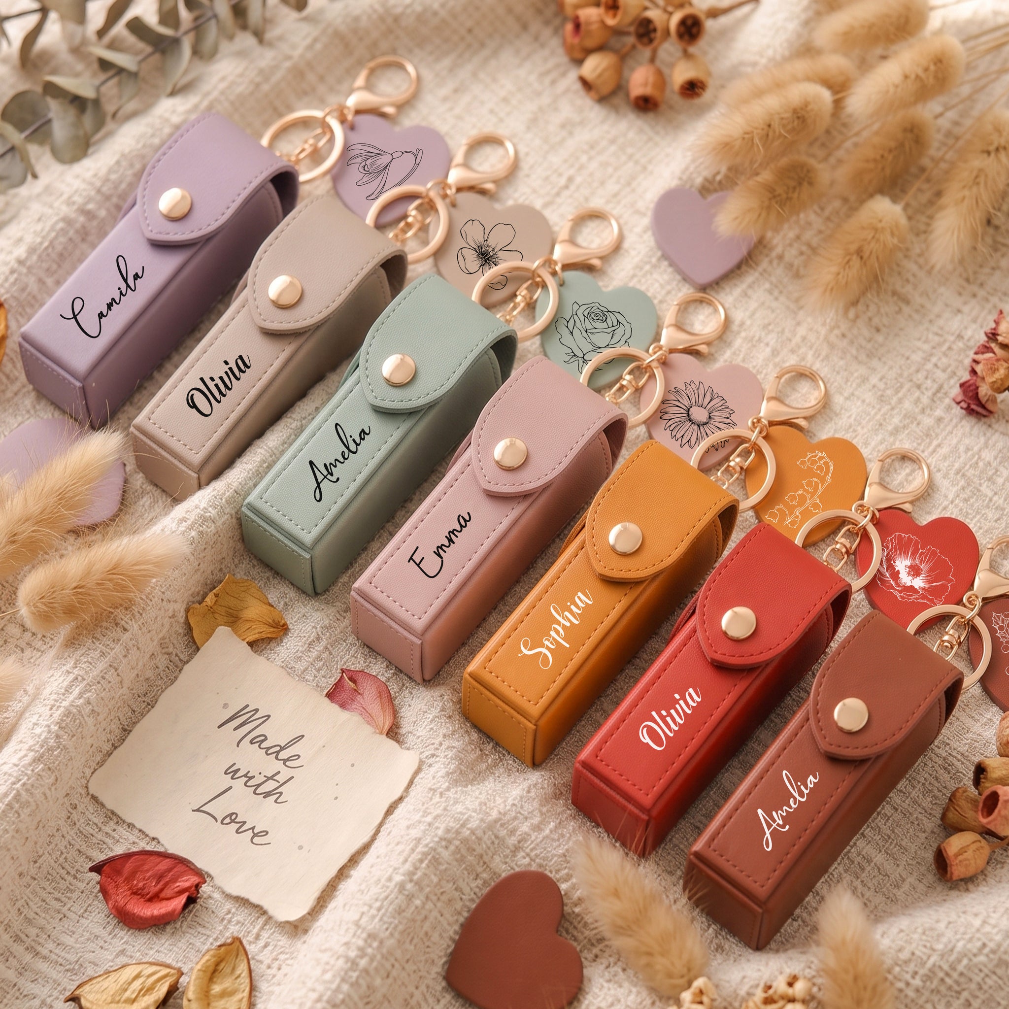 Custom-Birth-Flower-&-Name-For-Her,-Daughter,-Bridesmaids,-Friends-Lipstick-Case-With-Mirror-Personalized-Keychain1