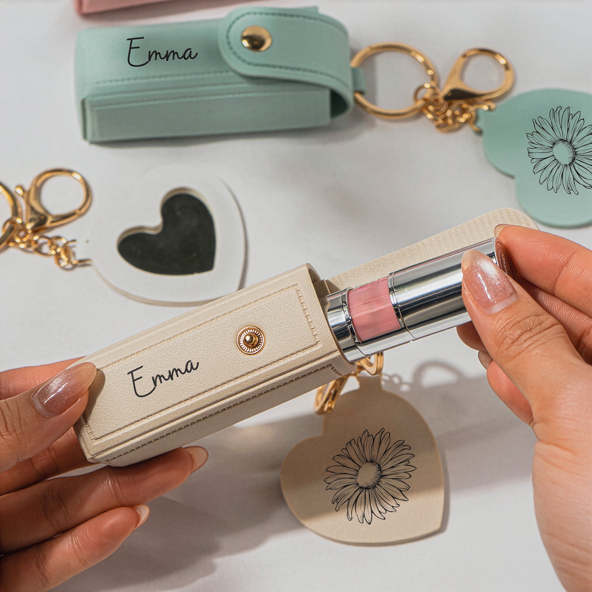 Custom-Birth-Flower-&-Name-For-Her,-Daughter,-Bridesmaids,-Friends-Lipstick-Case-With-Mirror-Personalized-Keychain4