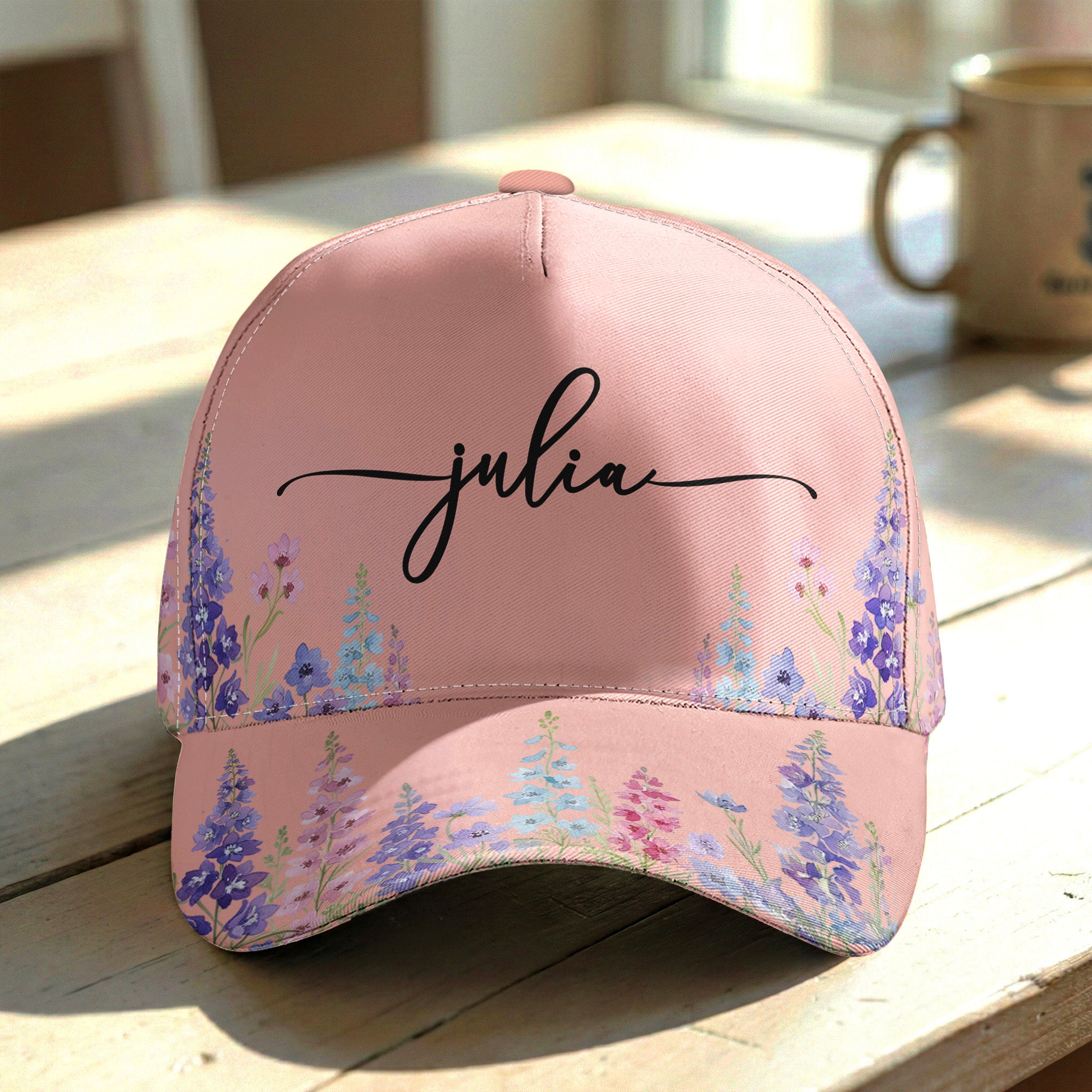 Custom-Birth-Flower-&-Name-For-Her,-Friends-Personalized-Cap-2