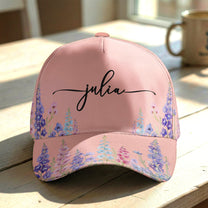 Custom-Birth-Flower-&-Name-For-Her,-Friends-Personalized-Cap-2