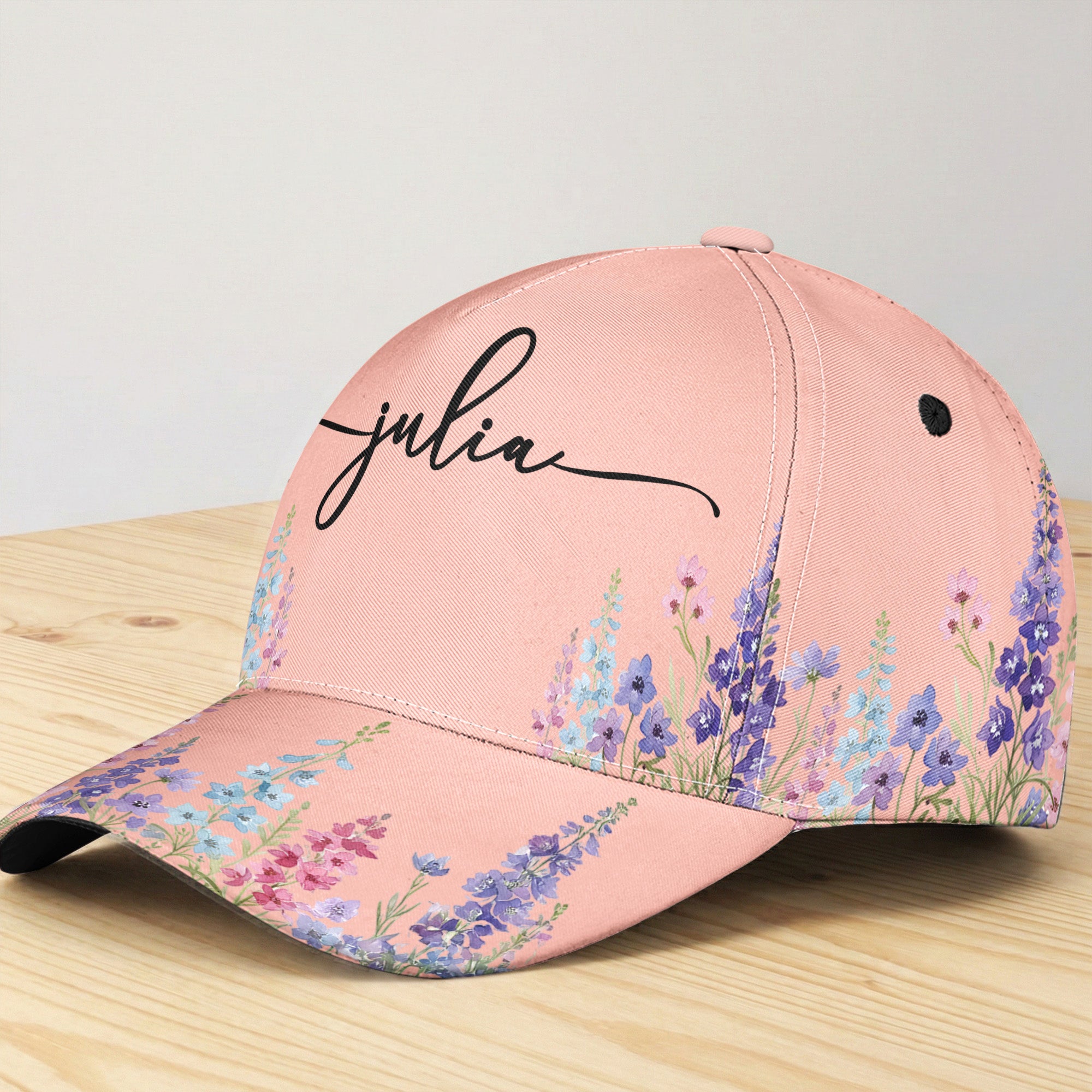 Custom-Birth-Flower-&-Name-For-Her,-Friends-Personalized-Cap-3
