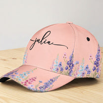 Custom-Birth-Flower-&-Name-For-Her,-Friends-Personalized-Cap-3