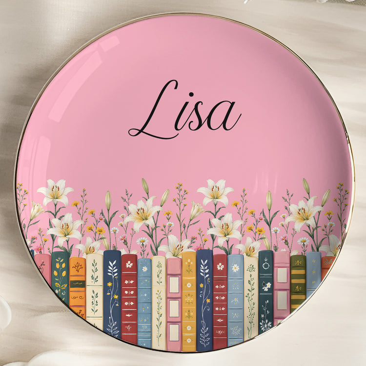 Custom-Birth-Flower-&-Name-For-Her,-Gift-For-Friends,-Book-Lovers,-Book-Clubs-Personalized-Jewelry-Dish-5