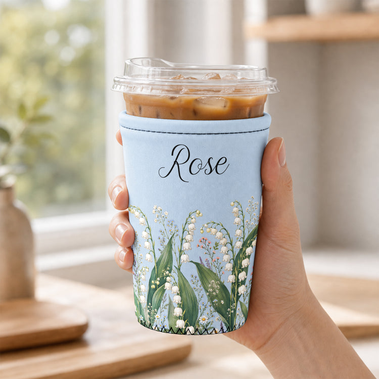 Custom-Birth-Flower-&-Name-For-Her,-Gift-For-Friends,-Coworkers,-Daughters,-Sisters-Personalized-Iced-Coffee-Sleeve(4.1)