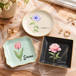 Custom-Birth-Flower-&-Name-For-Her-Gift-For-Friends-Coworkers-Daughters-Sisters-Personalized-Jewelry-Dish