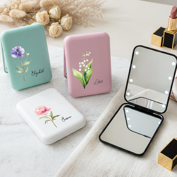 Custom-Birth-Flower-&-Name-For-Her,-Gift-For-Friends,-Coworkers,-Daughters,-Sisters-Personalized-Mirror-1