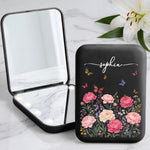 Custom-Birth Flower & Name For Her, Gift For Friends, Coworkers, Daughters, Sisters - Personalized Mirror 2