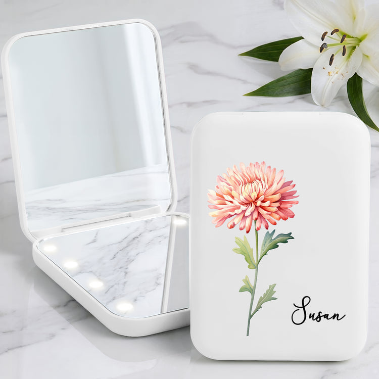 Custom-Birth-Flower-&-Name-For-Her,-Gift-For-Friends,-Coworkers,-Daughters,-Sisters-Personalized-Mirror-2