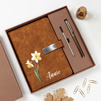 Custom_Birth_Flower_Name_For_Her_Sisters_Friends_Personalized_Notebook_Set_1