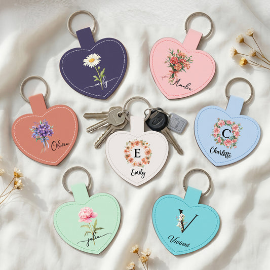 Custom-Birth-Flower-&-Name-For-Her,-Wife,-Daughter,-Sister,-Coworker,-Friends-Personalized-Keychain-1
