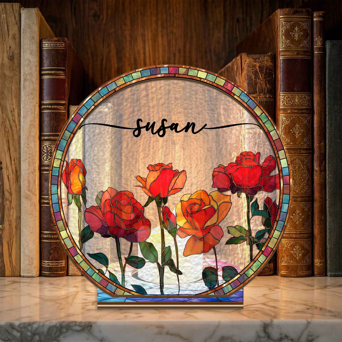 Custom-Birth-Flower-&-Name-Gift-For-Book-Lovers,-Friend-Personalized-Book-Nook-1