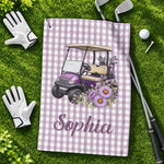 Custom-Birth-Flower-&-Name-Gift-For-Golf-Girls,-Golf-Lovers-Personalized-Golf-Towel-1