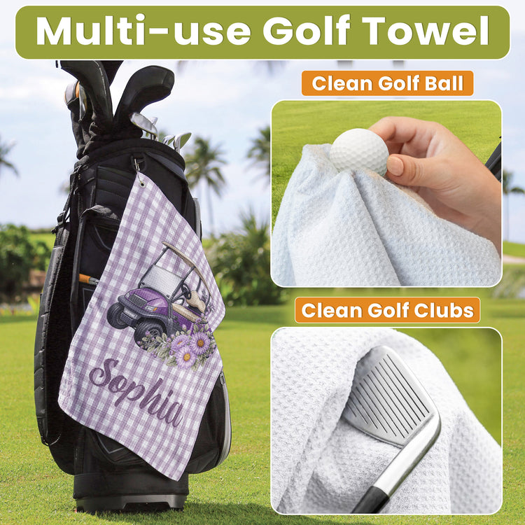 Custom-Birth-Flower-&-Name-Gift-For-Golf-Girls,-Golf-Lovers-Personalized-Golf-Towel-7