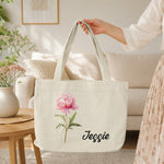Custom-Birth-Flower-&-Name-Gift-For-Her-Personalized-Tote-Bag-1