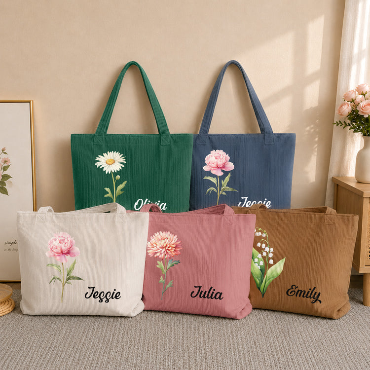 Custom-Birth-Flower-&-Name-Gift-For-Her-Personalized-Tote-Bag-2