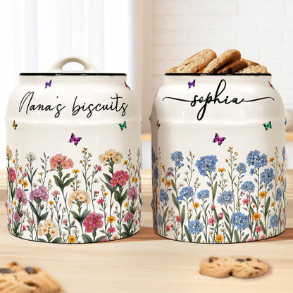 Custom-Birth-Flower-&-Name,-Gifts-For-Her,-Wife,-Grandma,-Daughter,-Mom-Personalized-Cookie-Jar-3