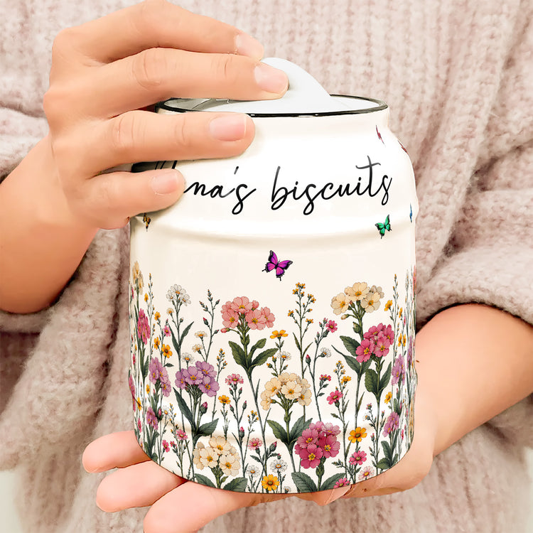 Custom-Birth-Flower-&-Name,-Gifts-For-Her,-Wife,-Grandma,-Daughter,-Mom-Personalized-Cookie-Jar-5