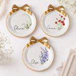 Custom-Birth-Flower-&-Name-New-Version-Watercolor-Style-Personalized-Jewelry-Dish