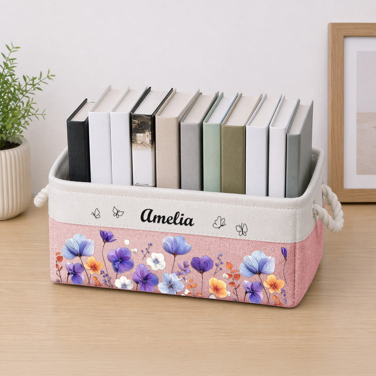 Custom-Birth-Flower-&-Name-Personalized-Storage-Basket-1
