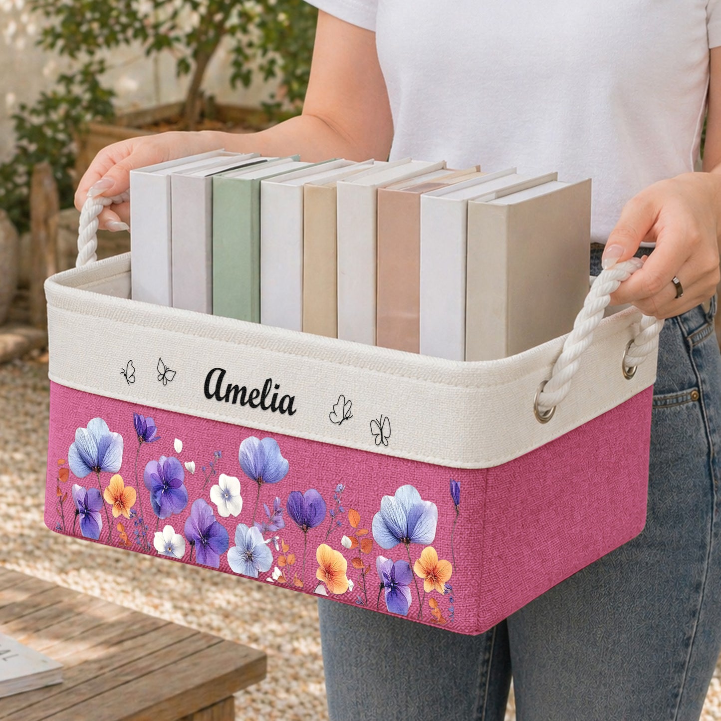 Custom-Birth-Flower-&-Name-Personalized-Storage-Basket-2
