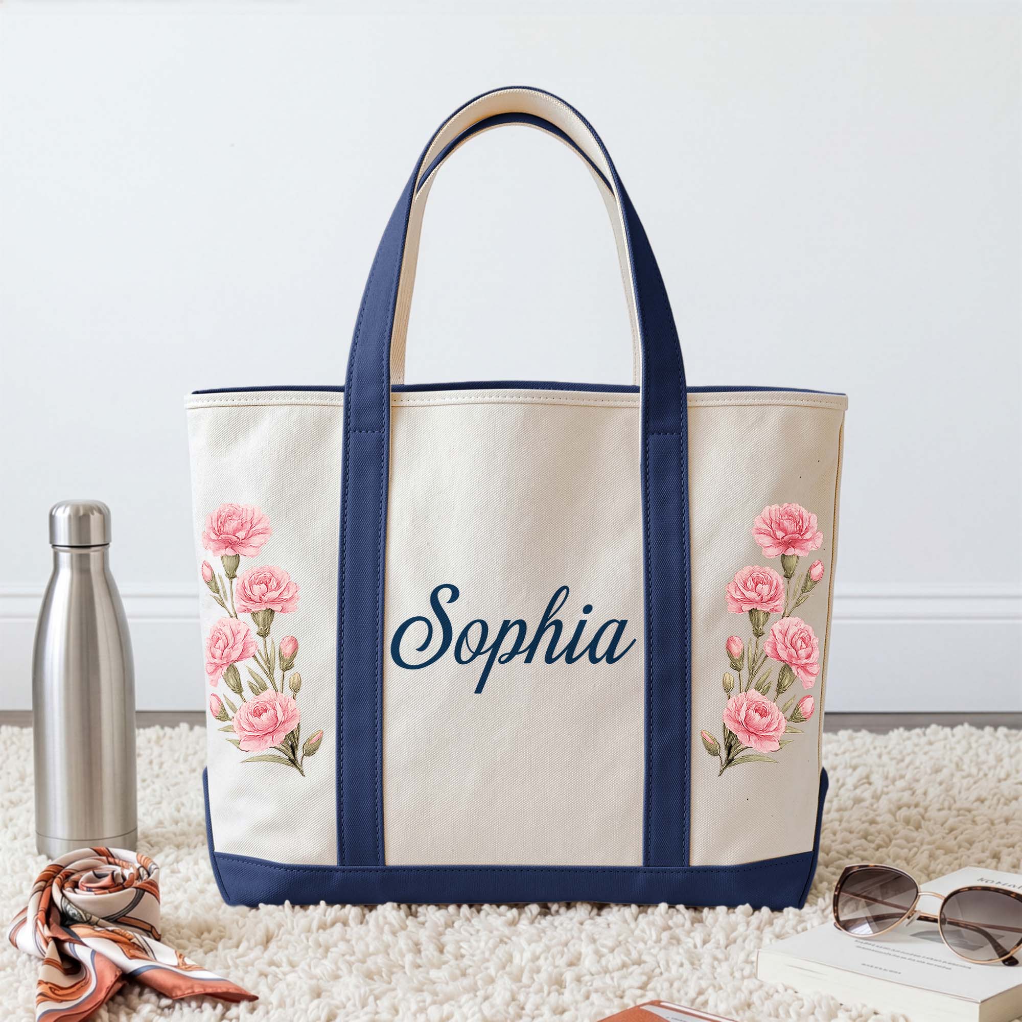 Custom-Birth-Flower-&-Name-Personalized-Tote-Bag1