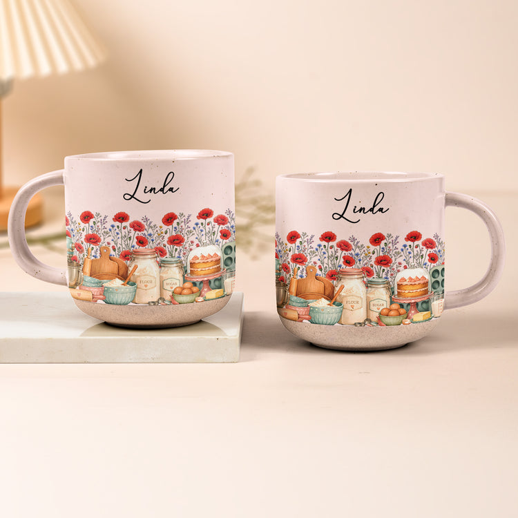 Custom-Birth-Flower-&-Name-Pottery-Mug-Gift-For-Baker-Personalized-Mug-2