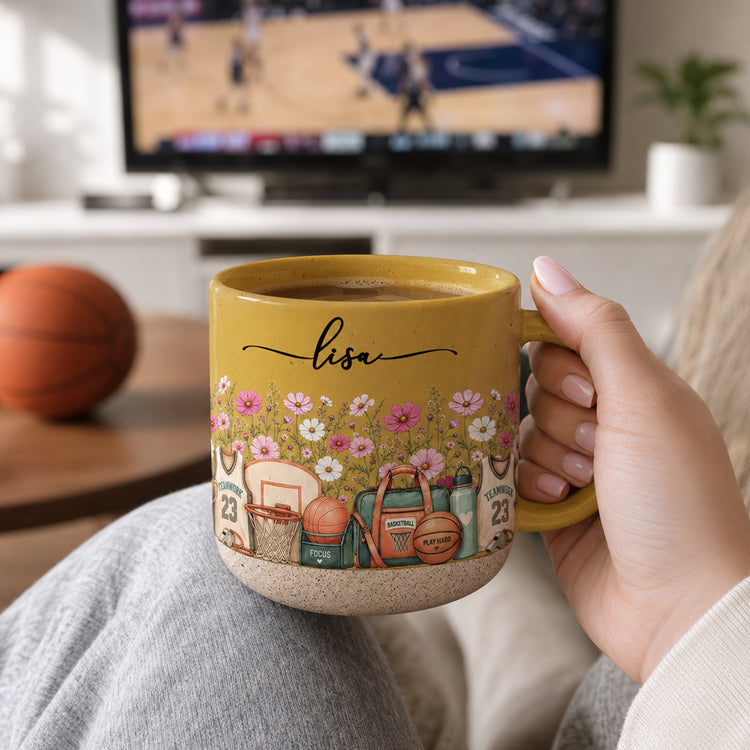 Custom-Birth-Flower-&-Name-Pottery-Mug-Gift-For-Basketball-Fan-Basketball-Lover-Personalized-Mug-2
