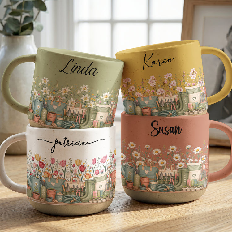 Custom-Birth-Flower-&-Name-Pottery-Mug-Gift-For-Gardener-Personalized-Mug-1