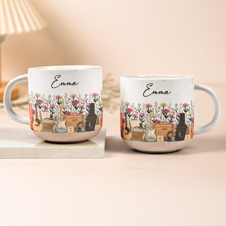 Custom-Birth-Flower-&-Name-Pottery-Mug-Gift-For-Guitarist-Personalized-Mug2