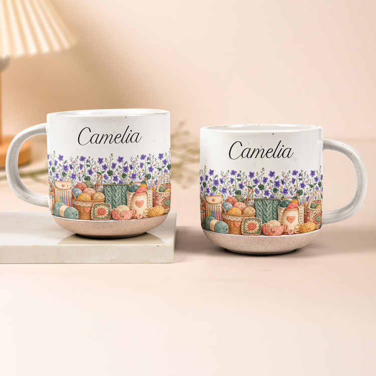 Custom-Birth-Flower-&-Name-Pottery-Mug-Gift-For-Knitter-Personalized-Mug3