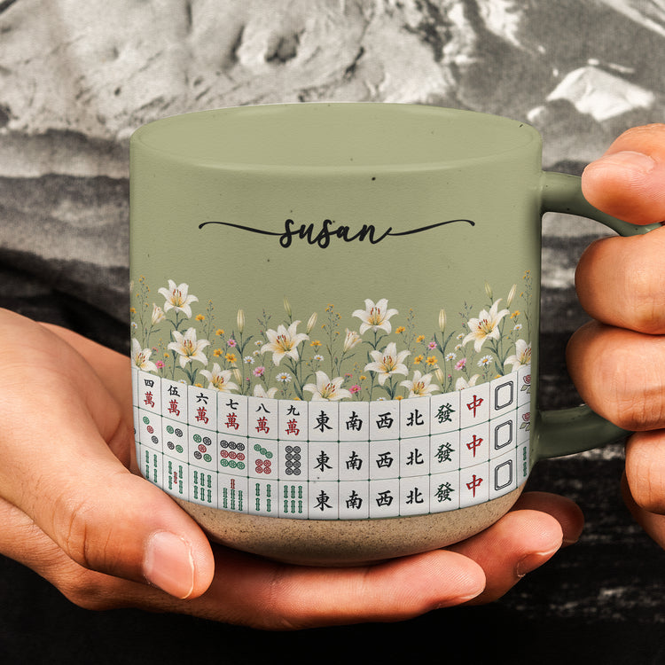 Custom-Birth-Flower-&-Name-Pottery-Mug-Gift-For-Mahjong-Lovers-Personalized-Mug-3
